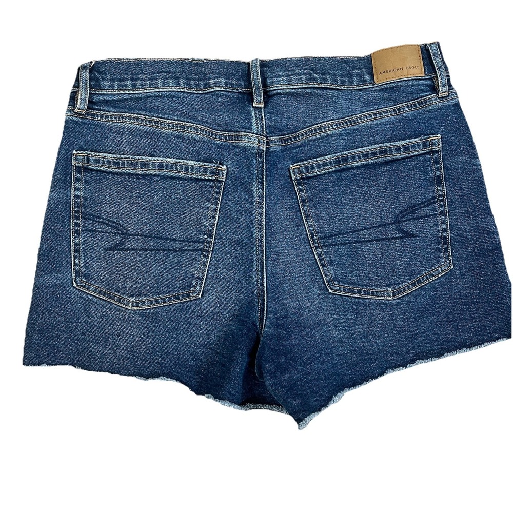 American Eagle Strigid Super High-Waisted Relaxed Denim Short Size 10 - Picture 2 of 9